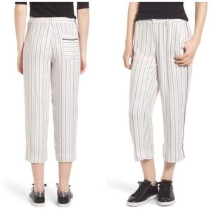 Treasure & Bond Crop Wide Leg Striped Trouser Pant
